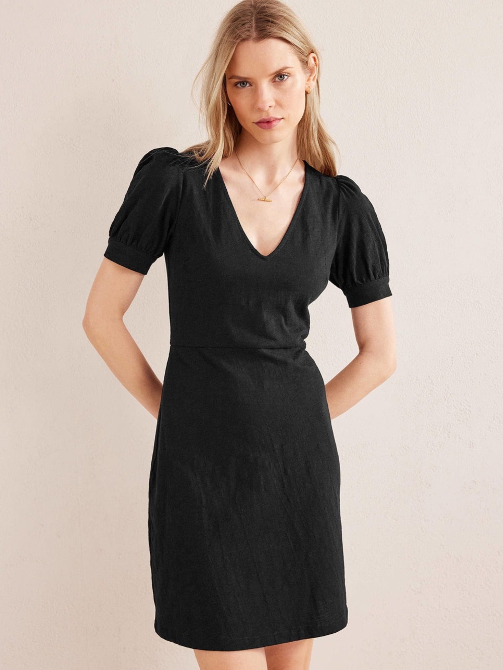 Boden V-Neck Jersey Mini Dress